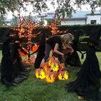 Light-Up Witch Ghost Decoration | Premium Halloween Voice-Control Prop